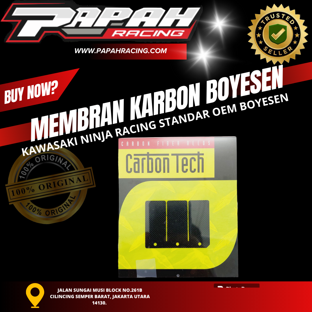 MEMBRAN KARBON BOYESEN KAWASAKI NINJA RACING STANDAR OEM BOYESEN